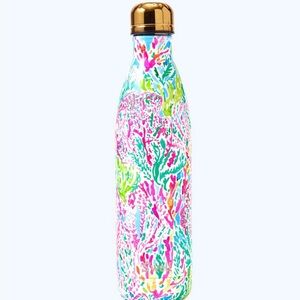 Lily Pulitzer Water Bottle with Gold Cap